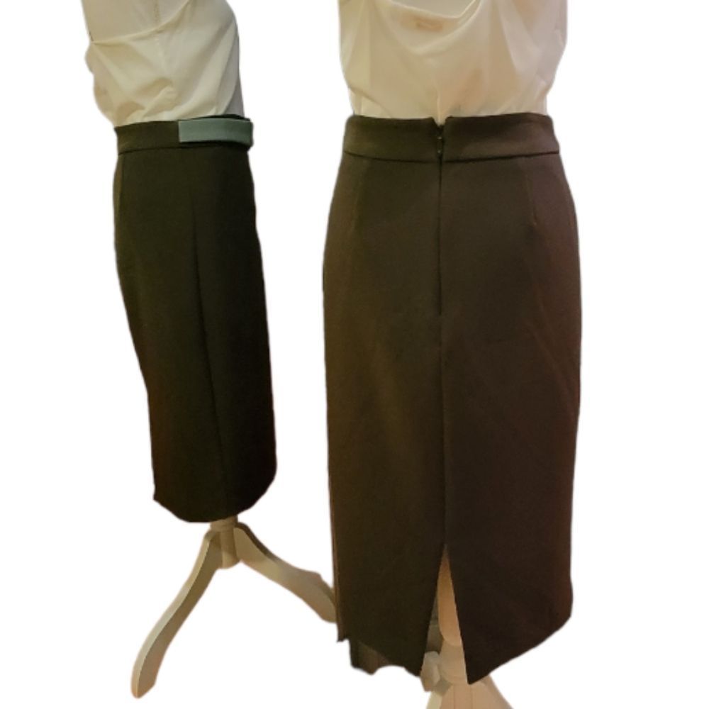 Eva Mendes/New York & Company (NY&Co) Olive/Green Pencil Skirt, 0, NWOT - Picture 9 of 15